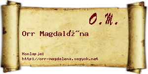 Orr Magdaléna névjegykártya